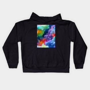 Abstract Cotton Candy Clouds Kids Hoodie